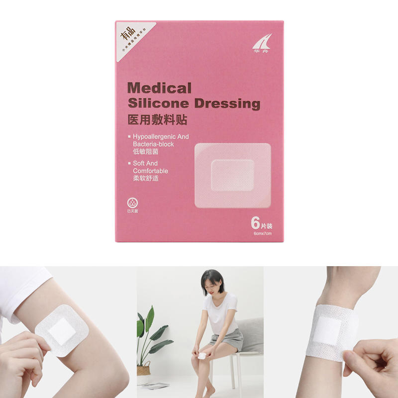 Huazhou 6 sztuk / zestaw wodoodporny plaster na rany opatrunek sterylny opatrunek silikonowy oddychający bandaż na pępek dziecka od 