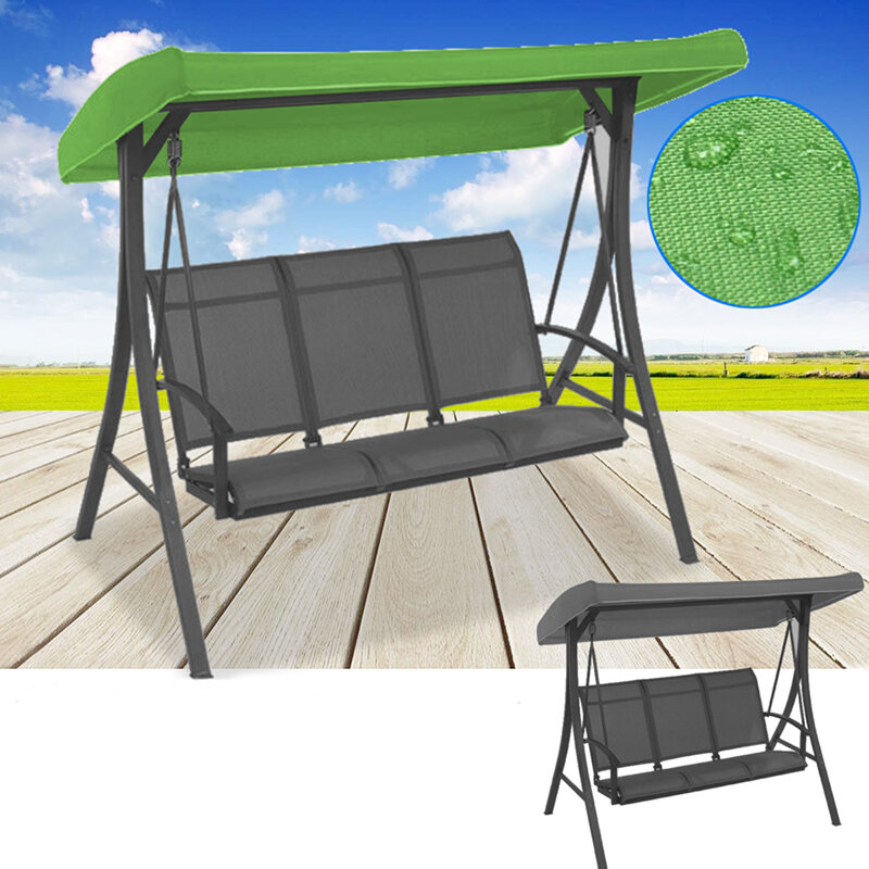 191x120x23cm Canopy Waterproofed Swing Chair Tent Sunshade Camping Swing Roof Replacement  Fabric