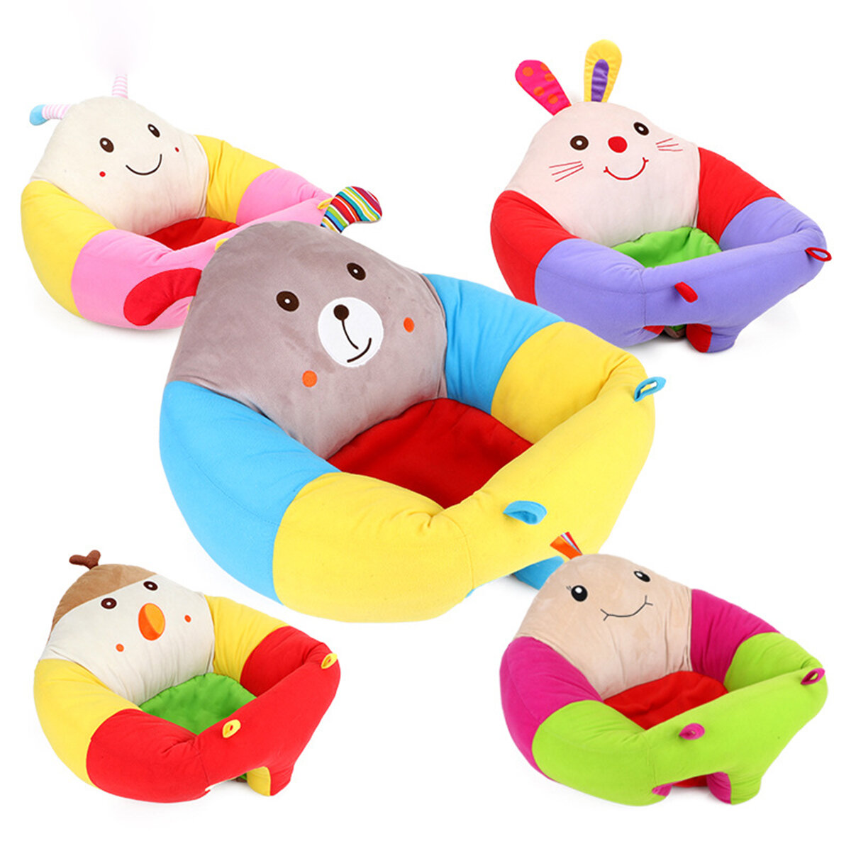 Infant Baby Sitting Chair Soft Cartoon Chair Pillow Cushion Sofa Plush Learning Chair Holder Plush Toys for Childrens