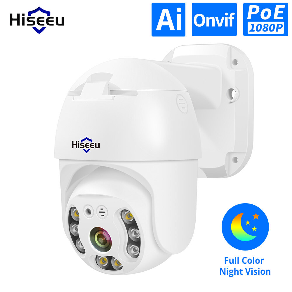 Hiseeu H.265 1080P POE PTZ IP-camera 4X digitale ZOOM 2MP CCTV IP-camera ONVIF voor POE NVR-systeem 