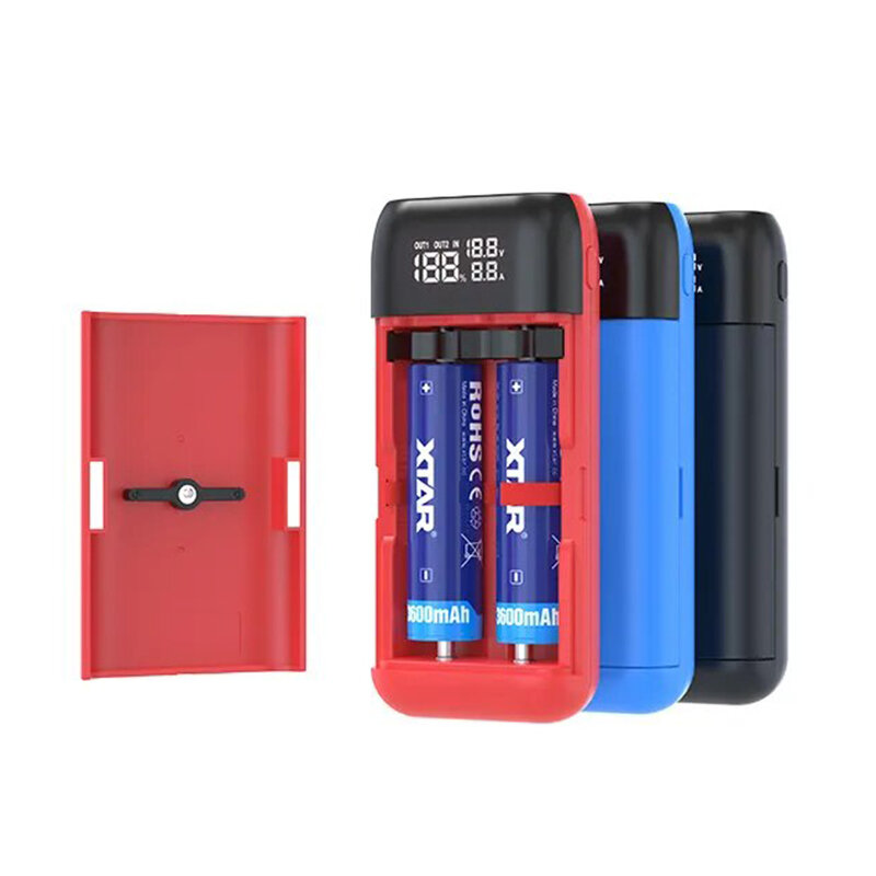 

XTAR PB2SL Power Bank 18650 Battery Charger QC3.0 Fast Charge 21700 20700 18700 Rechargeable Batteries 18650 Charger Pow