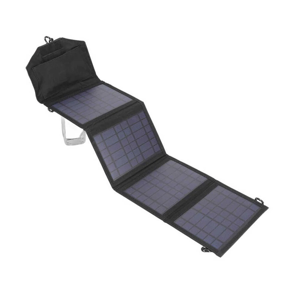 14w 5v foldable solar panel charger dual usb portable solar charging bag for outdoor travelling camping solar power bank