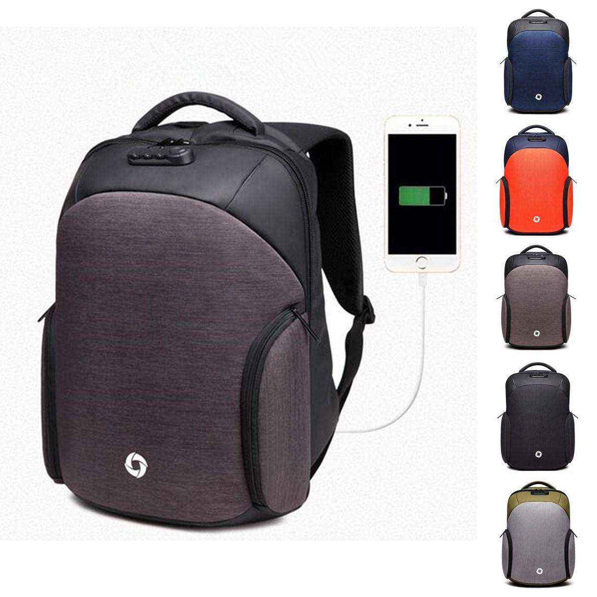  USB-зарядка Anti-theft Backpack Laptop Mens Рюкзаки На открытом воздухе Travel Business Сумка Школа Сумки