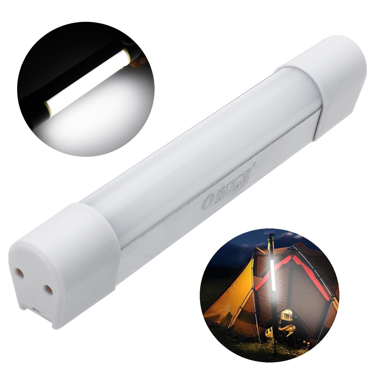 300LM Outdoor Camping Tent LED Magnetic Lamp USB 4400mAh Power Bank Tube Bar Light 