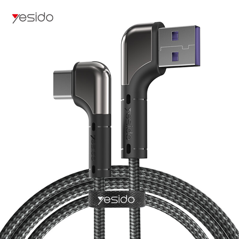 YESIDO CA80 Micro USB Type-C Opladen + Gegevensoverdracht 90? Kabel voor Ulefone Power Armor 13 voor