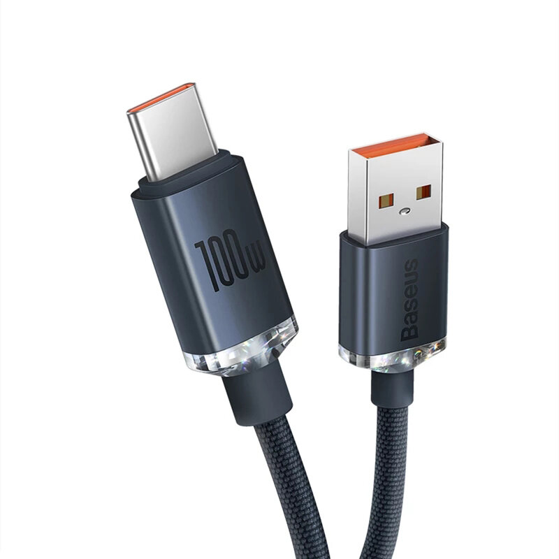 Baseus 100W USB naar USB-C Kabel Snel Opladen Gegevensoverdracht Snoer Lijn 1.2M/2M lang Voor OnePlu
