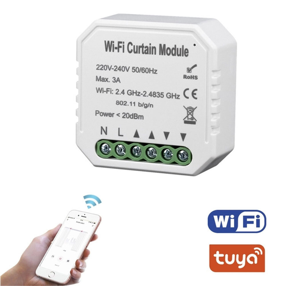 WiFi Smart Curtain Switch Module Roller Blinds Shutter Motor Smart Life Tuya APP Remote Control Work