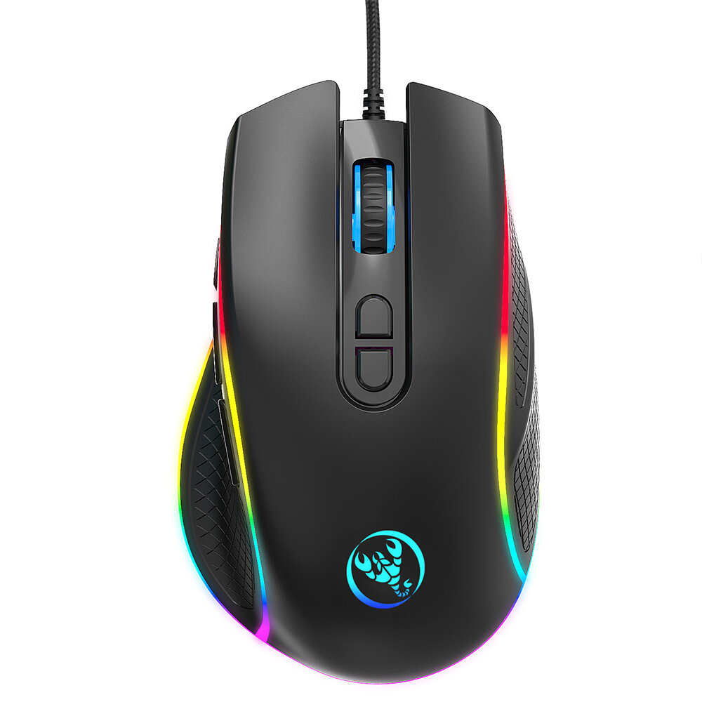best price,hxsj,a906,wired,rgb,gaming,mouse,discount