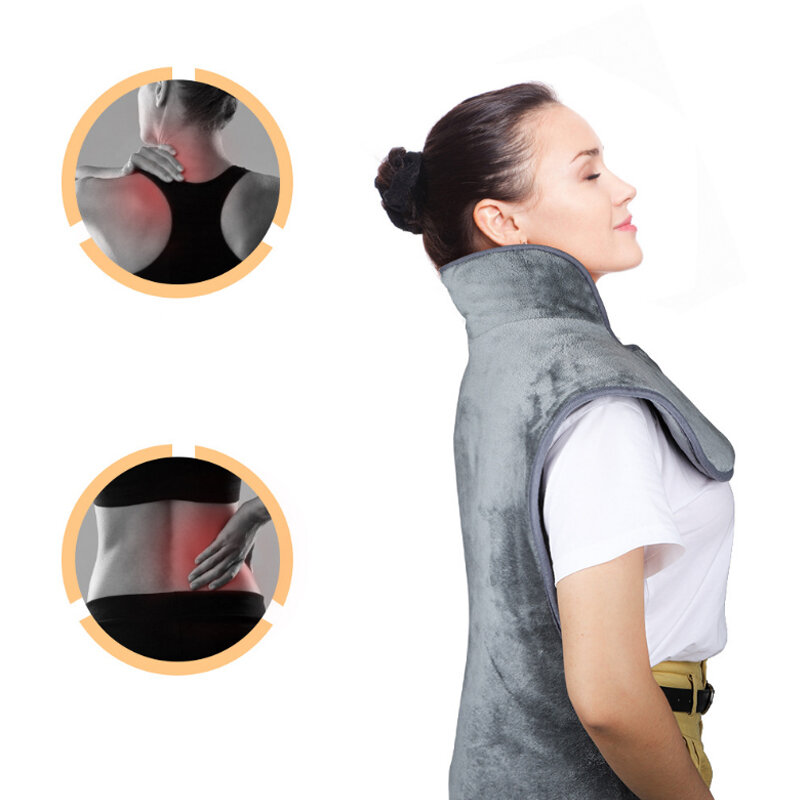Elektrische Verwarmingsdeken Sjaal 6 Snelheidsregeling Wasbaar Winter Schouder Nek Rug Verwarmende Sjaal Pad voor Mannen Vrouwen