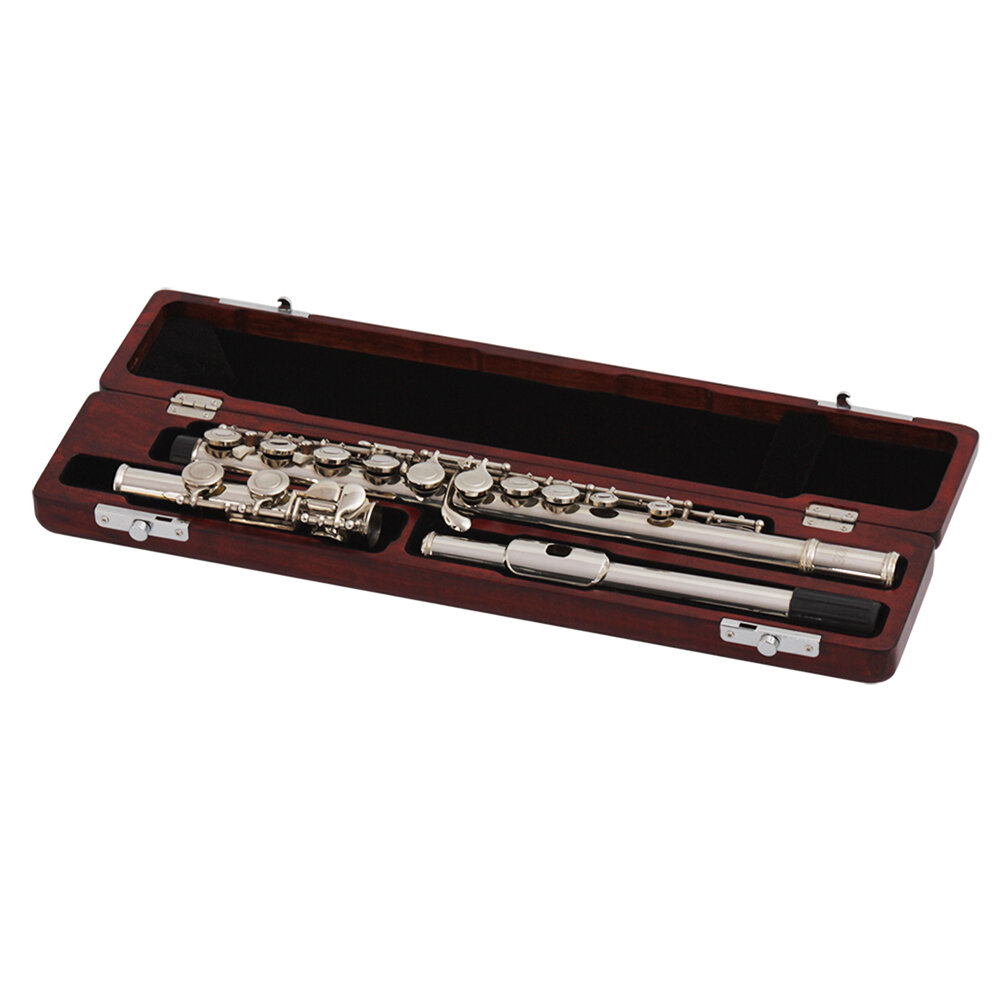 Flute Box Wooden Case Box Holder High Quality Mahogany Portable Instrument Flute for Flute Accessories