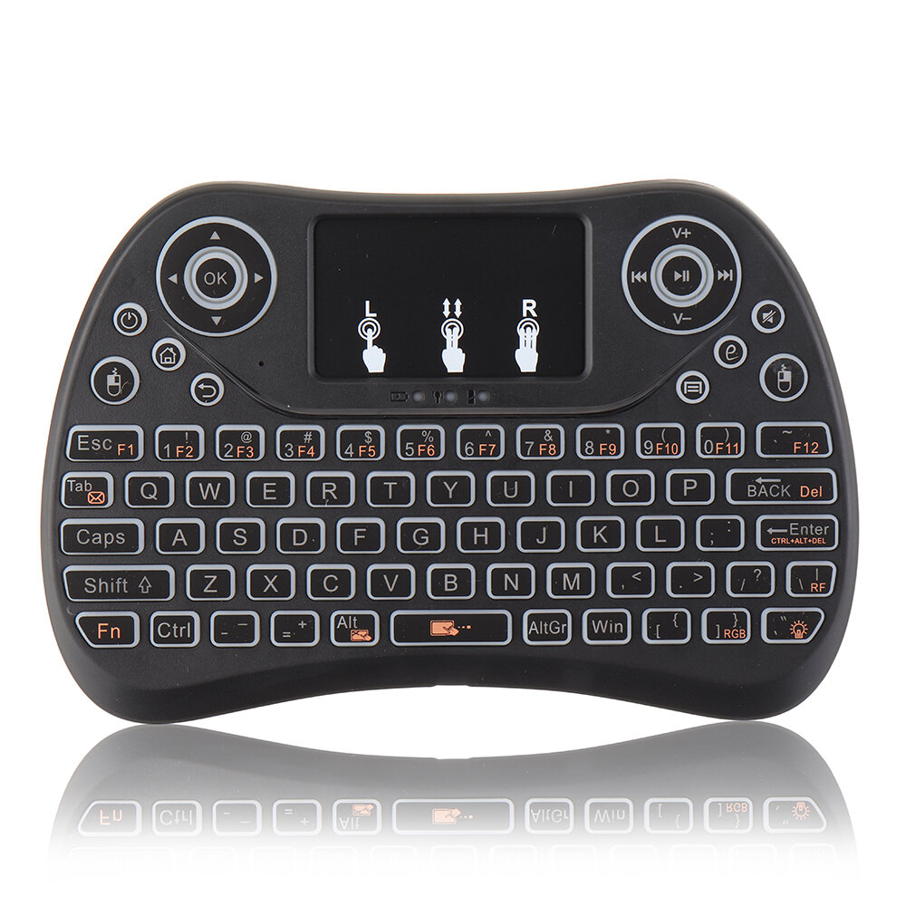 

I8 Max Colorful с подсветкой 2.4G Wireless English Mini Клавиатура Тачпад Airmouse для ТВ Коробка Smart TV PC