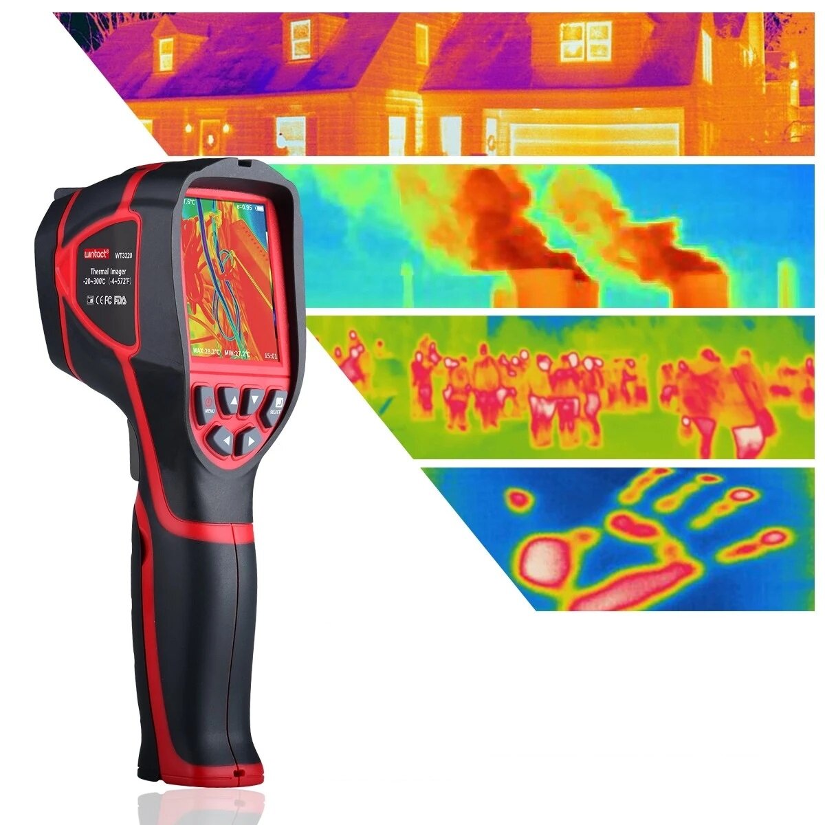 

WT3320 Handheld Infrared Thermal Imager 320*240 Infrared Image Resolution 2.8inch Color Screen Professional HD IR Therma