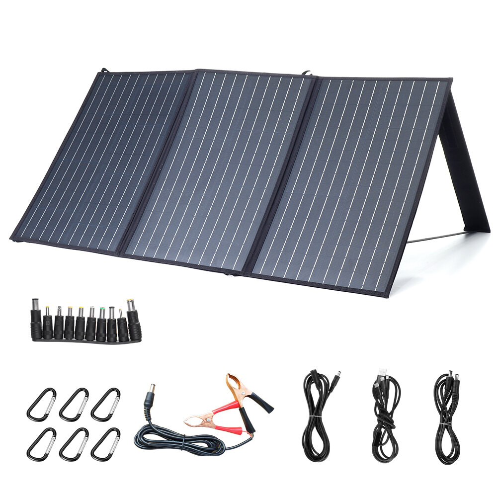 XMUND 2PCS XD-SP2 100W 18V Solar Panel 3-USB+DC PD Fast Charging Outdoor Waterproof Solar Charger Fo