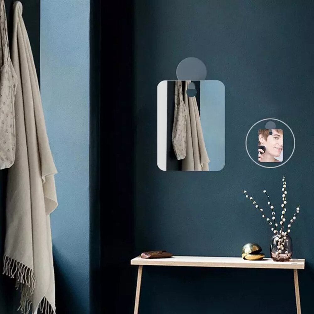 Anti Fog Shower Mirror Bathroom Fogless Fog Free Mirror Washroom Travel Shaving Mirror for Bathroom Accessories Shaving
