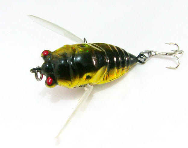 Cicada 6g Perch Insect Lure Bait Fishing Lifelike Bait with Hooks