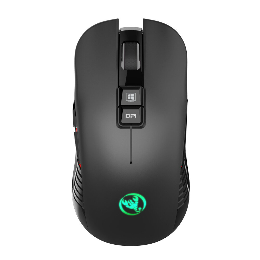 

HXSJ T30 2.4GHz Wireless Rechargeable Mouse 3600DPI Optical Office Business RGB Gaming Mouse with USB Receiver for Compu