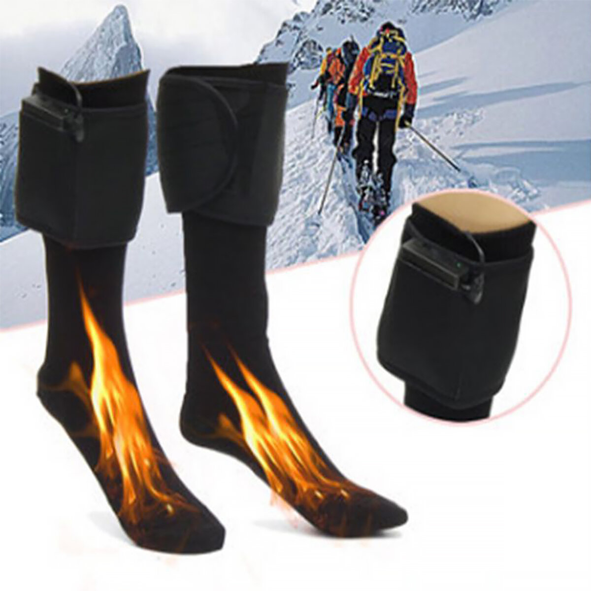 

3V Electric Heated Warm Thermal Boot Socks Battery Powered Winter Foot Warmers for Winter Heating Equipment
