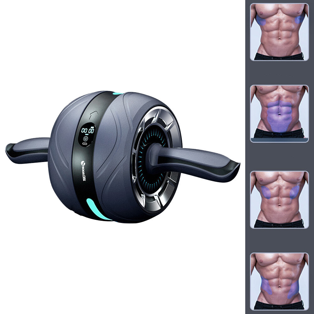 Booster Ab Roller Wheel Smart Rechargeable LCD Display 1.8m Rebound Abdominal Core Strength Training