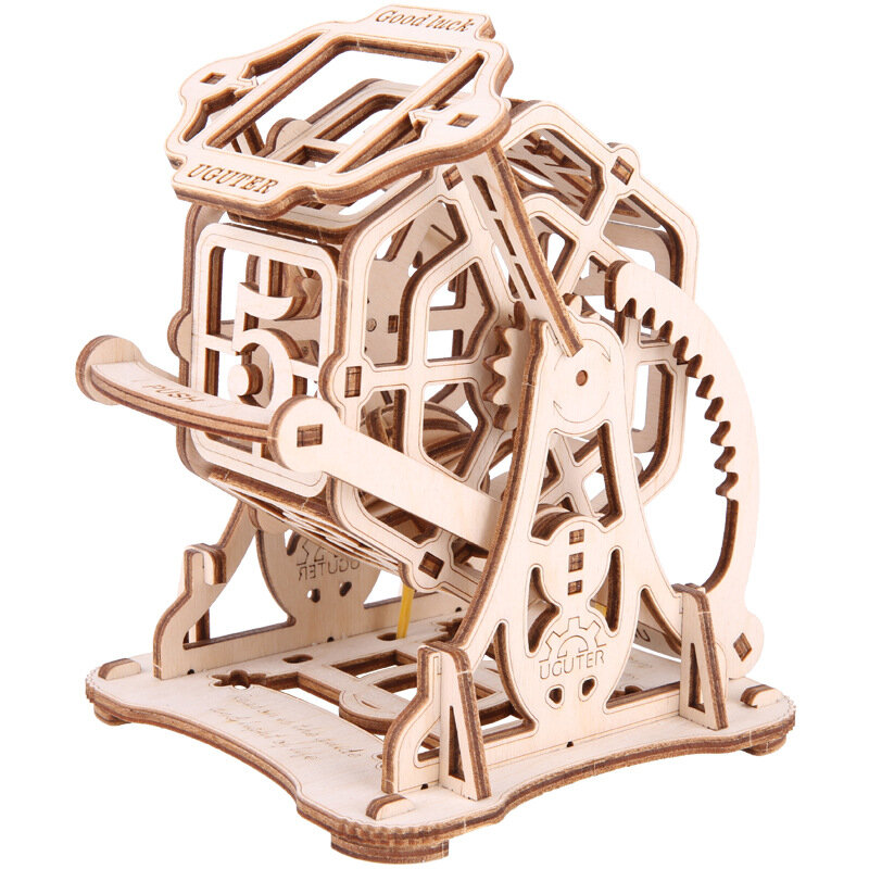 3D Houten Lucky Runner Dobbelstenen Puzzel DIY Mechanische Transmissie Model Assemblage Speelgoed Cr