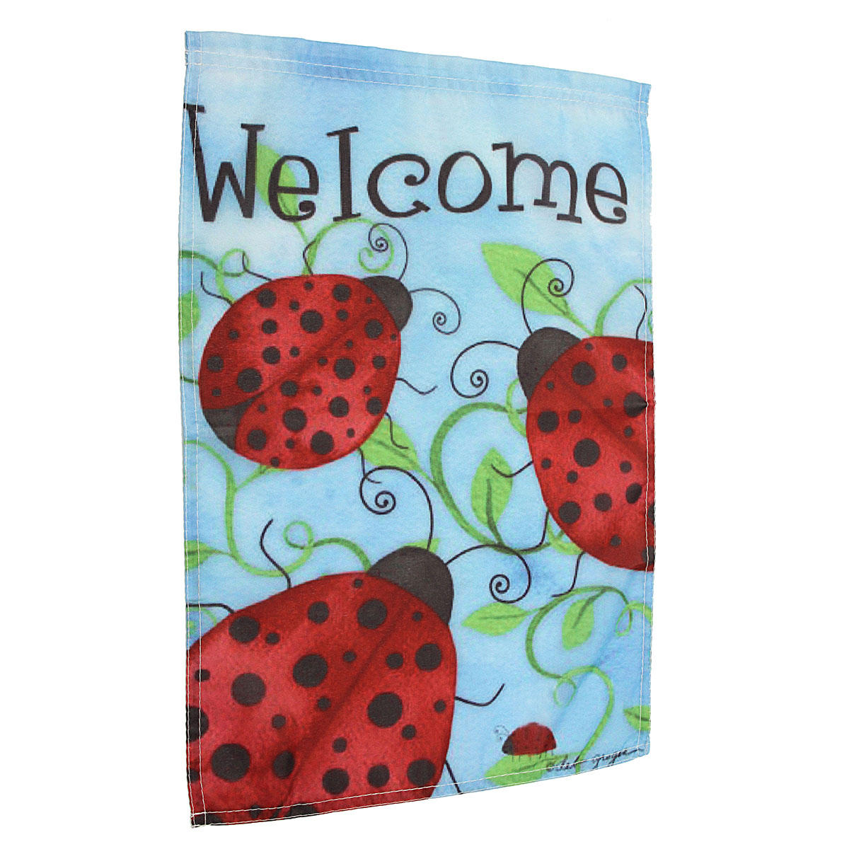 

12"x18'' Ladybirds Welcome Garden Flags Yard Banner Holiday House Decorations