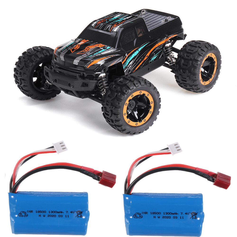 HBX 16889 with Two Battery 1/16 2.4G 4WD 45km/h Brushless RC Car LED  Model 