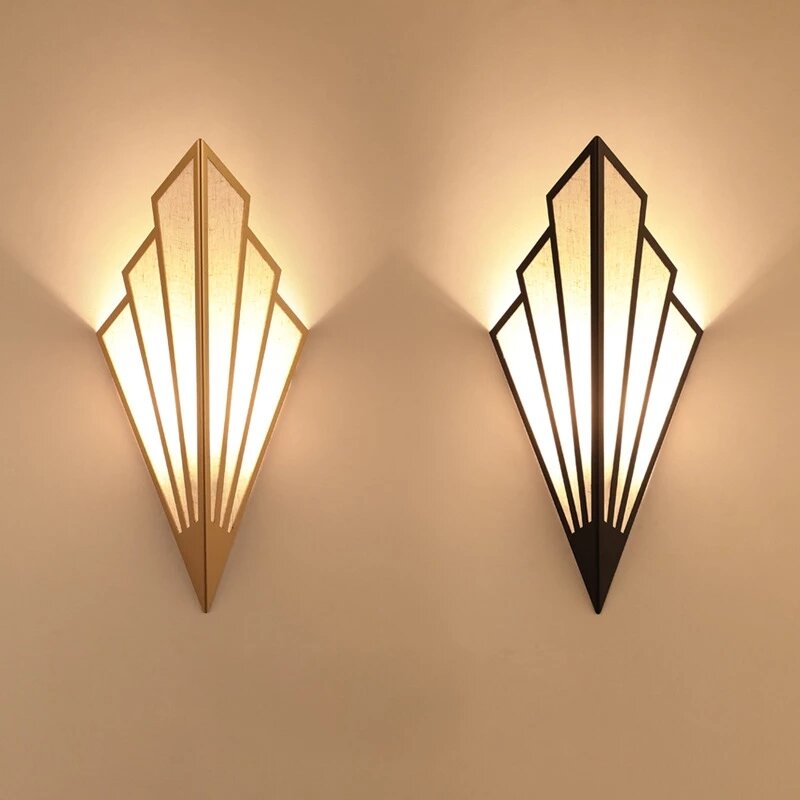 5W LED Wall Lamps Corridor Aisle Staircase Bedroom E14 Wall Lights Hotel Bedside Lamp Fan-shaped Ind