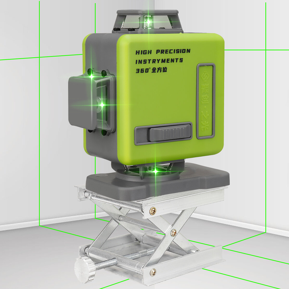 

16 Lines 4D Laser Level Self-Leveling 360° Horizontal And Vertical Super Powerful Green Beam Line Laser Level With 2 Bat