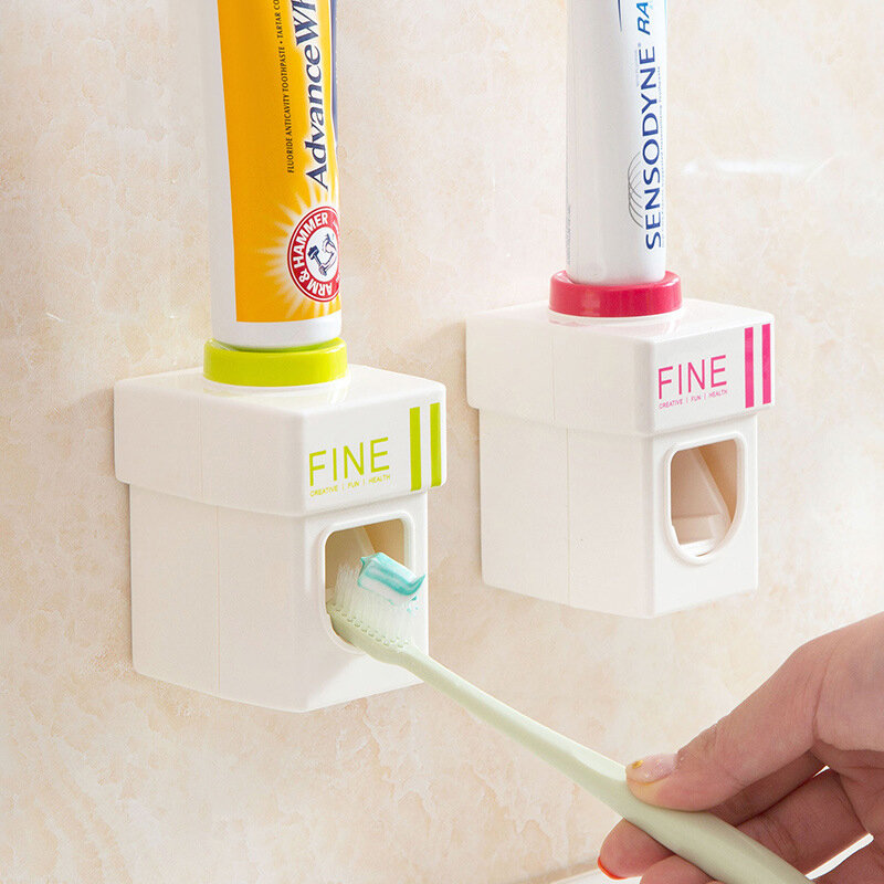 Honana BX-421 Wandgemonteerde Adhensive Toothpaste Squeezer Automatische tandpasta-distributeur