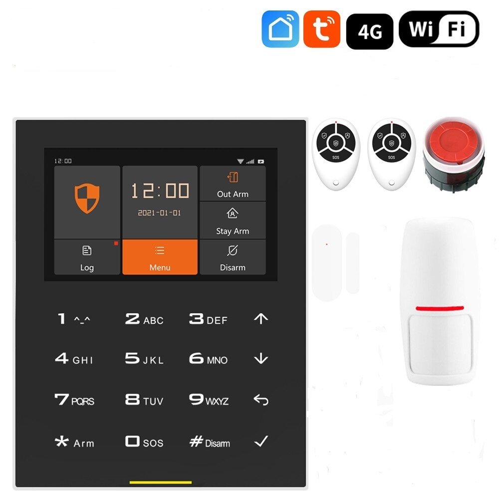 

Staniot H-500 Tuya 4G WIFI GSM Smart Wireless Home Security Alarm Burglar System Support IOS and Android APP Remote Cont