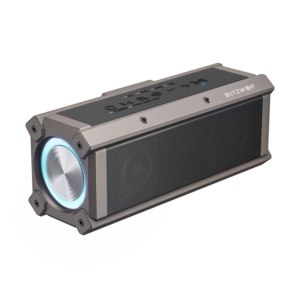 BlitzWolf® BW-WA3 100W Bluetooth-Lautsprecher Tragbare Lautsprecher Quad-Treiber Dual-Membran Tiefer Bass RGB-Licht TWS...