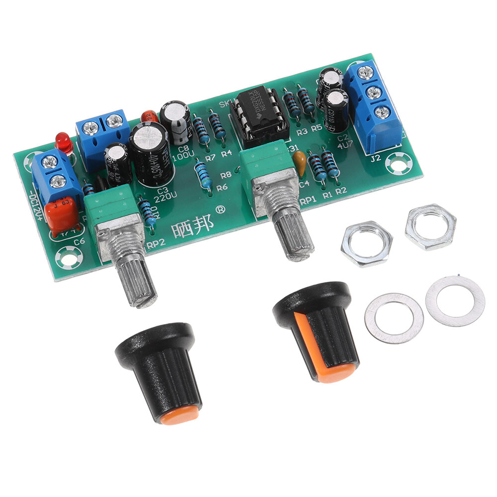 

High-precision Single Supply Low Pass Filter Board Subwoofer Preamp Board 2.1 Channel DC 10-24v 22hz-300hz