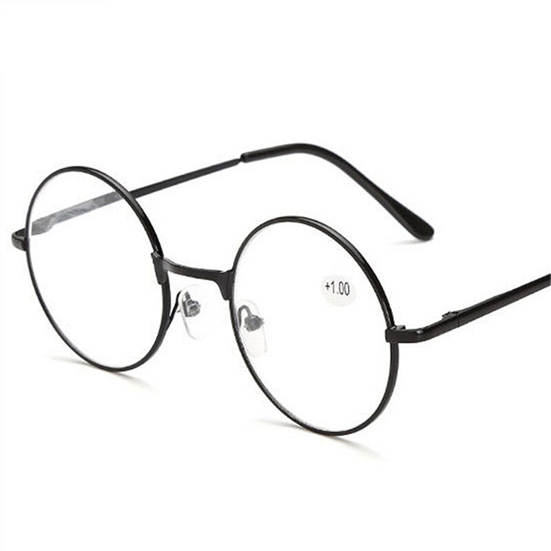 Ronde spektakel leesbril Metalen montuur Bril presbyopie Man Vrouw Retro leesbril