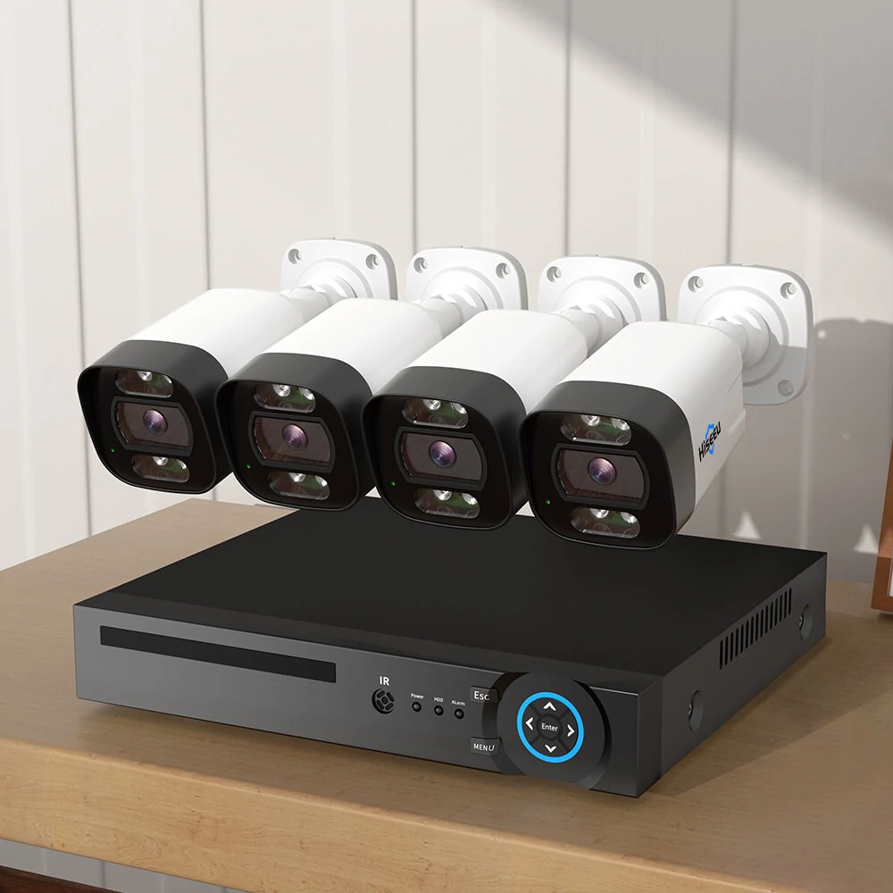 Hiseeu configura un paquete de seguridad con cámaras POE de 5 megapíxeles