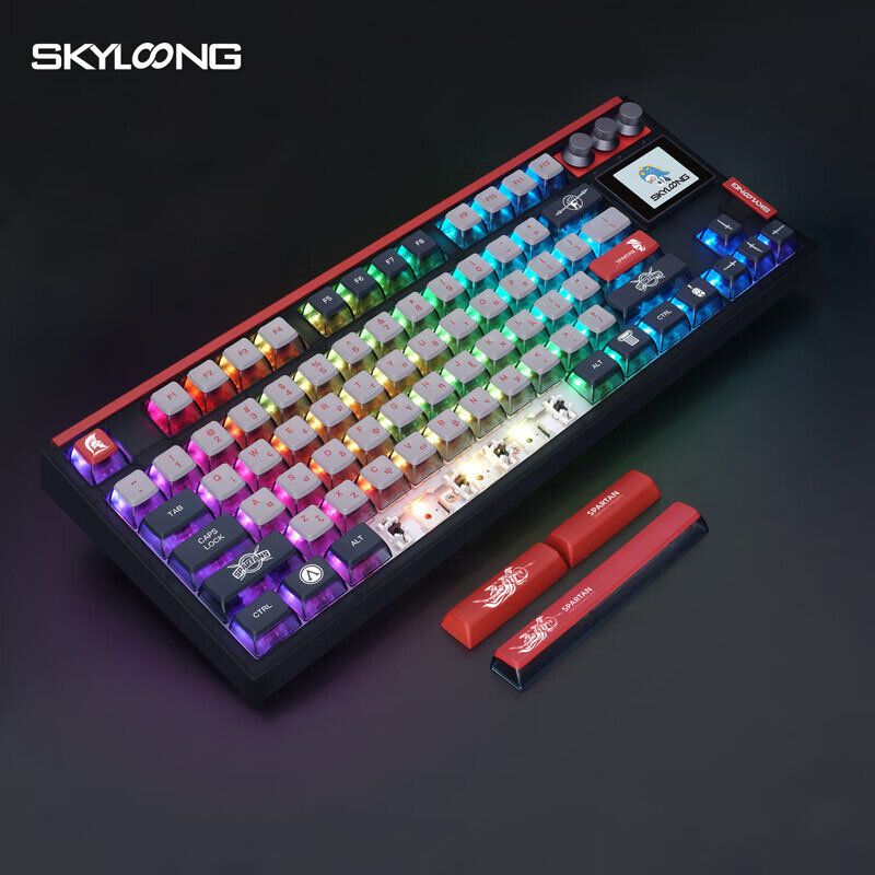 SKYLOONG GK87 PRO Spartan Mechanical Keyboard Triple Model Gateron 3.0 Switch PBT Hot Swap Knob RGB Backlit Gasket Gamer
