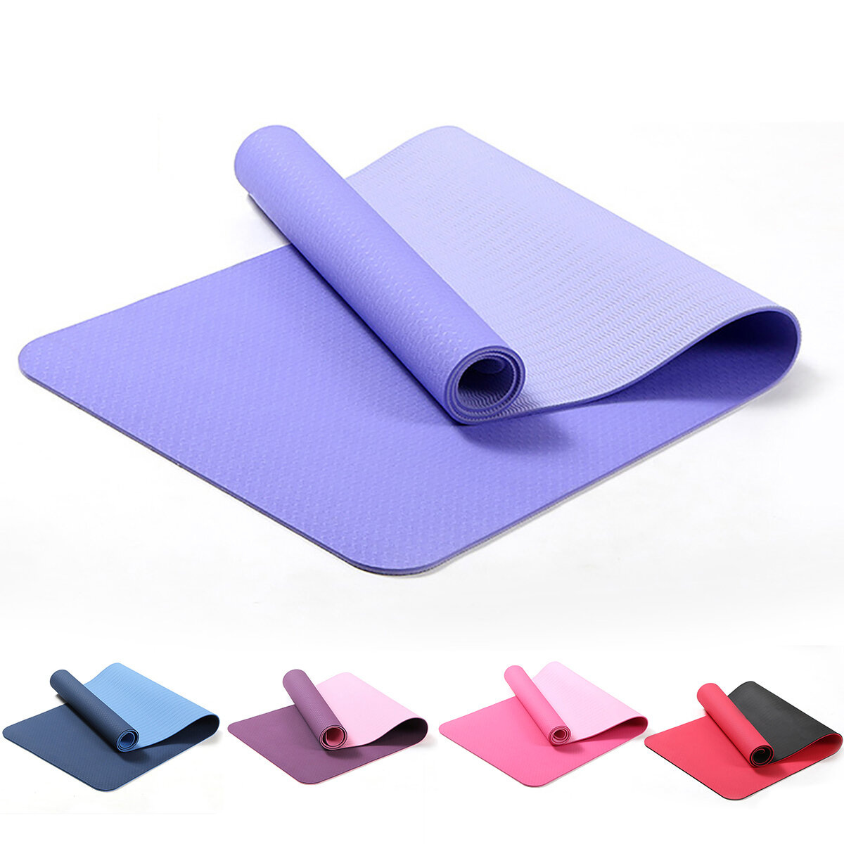 6MM Thicken Non-Slip Texture Professional Yoga Mats w/ Carrying Bag ...