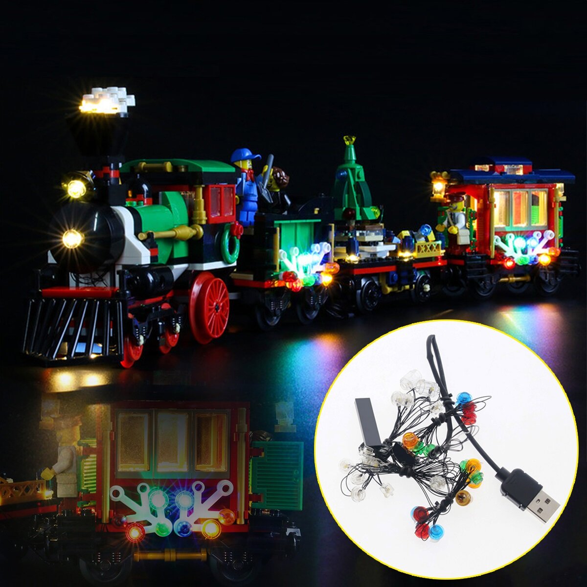 DIY LED-verlichtingsset ALLEEN voor LEGO 10254 Christmas Winter Holiday Train Bricks Toy