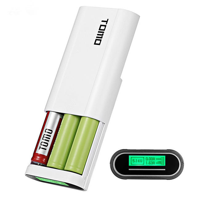

TOMO T3 Power Bank 3pcs 18650 Li-ion Battery Dual USB Charger DIY Case Box for Mobile Phone