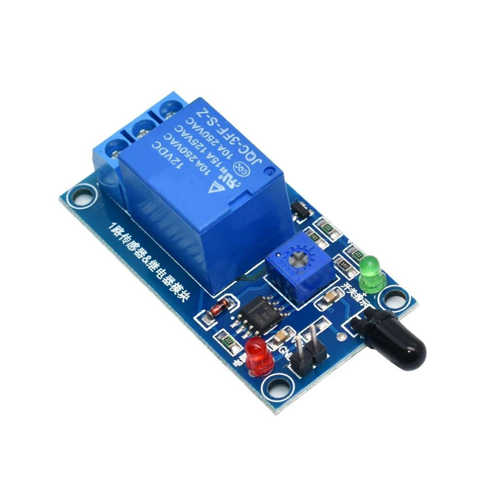 IR Infrarood 1 Kanaal 12V Vlamdetectie Sensormodule Brandalarmsensor Relaismodule Voor Arduino