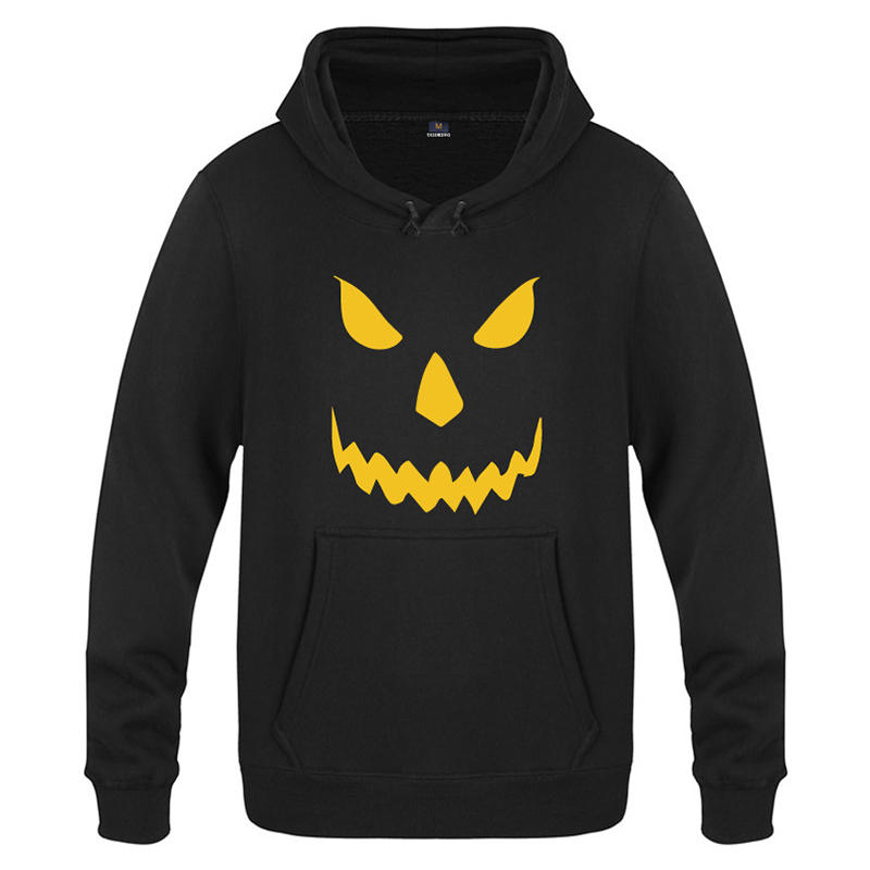 men's halloween design hooded rib cuff casual sweatshirt at Banggood