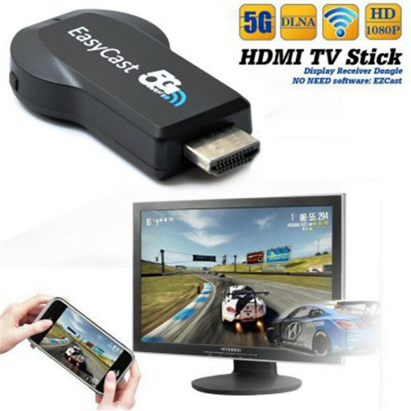 EZCast 2.4G/5G WiFi Display Dongle 1080P HDMI Media Streaming TV Stick Support 