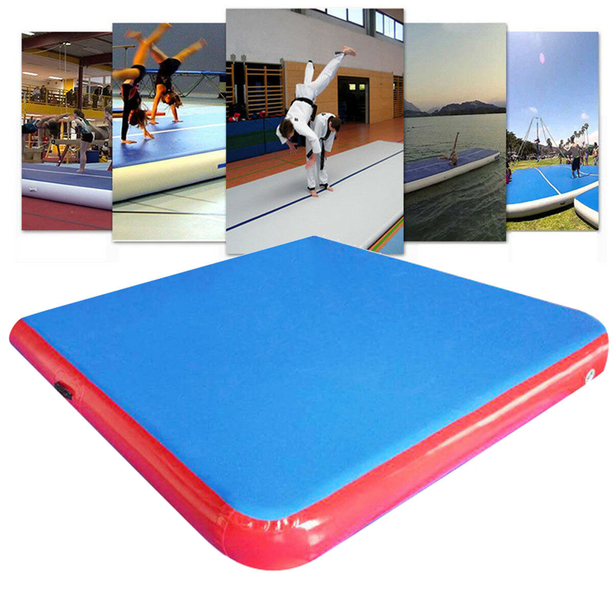 79 × 79 × 4 ιντσών Φουσκωτό GYM Air Track Mat Airtrack Gymnastics Mat Tumbling Climbing Pilates Pad 