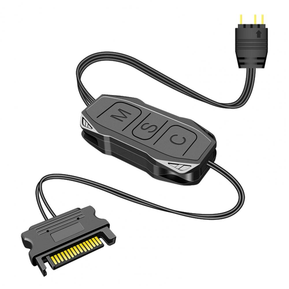 COOLMOON AR-1 ARGB Controller 5V 3 Pin naar SATA Pin Voeding Verlengen Kabel Brede Compatibiliteit Z