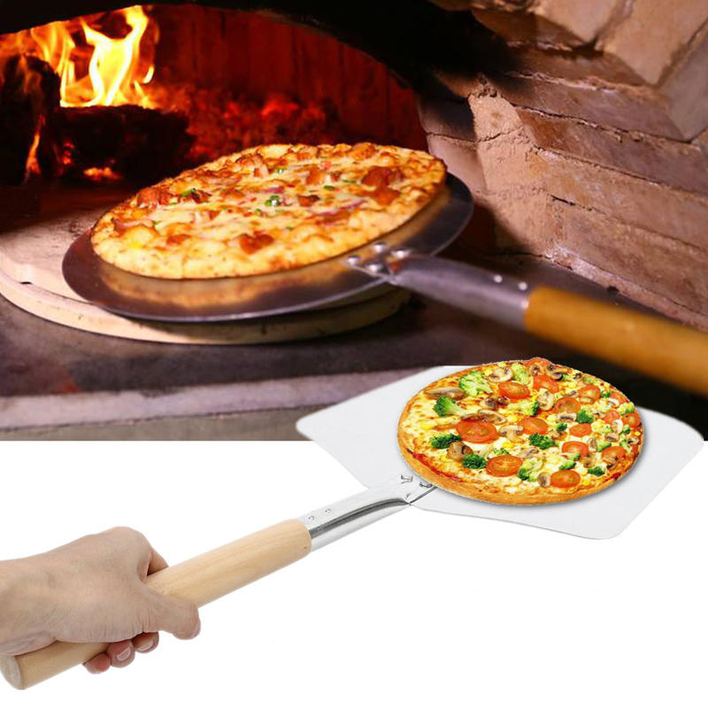Aluminium Pizza Spatel Schil Schop Cake Lifter Plaat Houder BBQ Grill Oven Kachel Bakken Tool