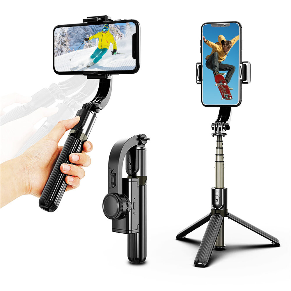 

L08 3-в-1 Gimbal Стабилизатор Selfie Палка Штатив Беспроводная складная селфи из алюминиевого сплава для Vlog Смартфон