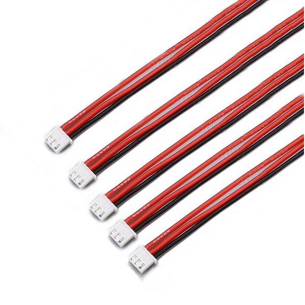 5PCS 2S 3Pin 2.54XH 30cm Lipo Battery Charger Silicone Wire Balance Extension Cable