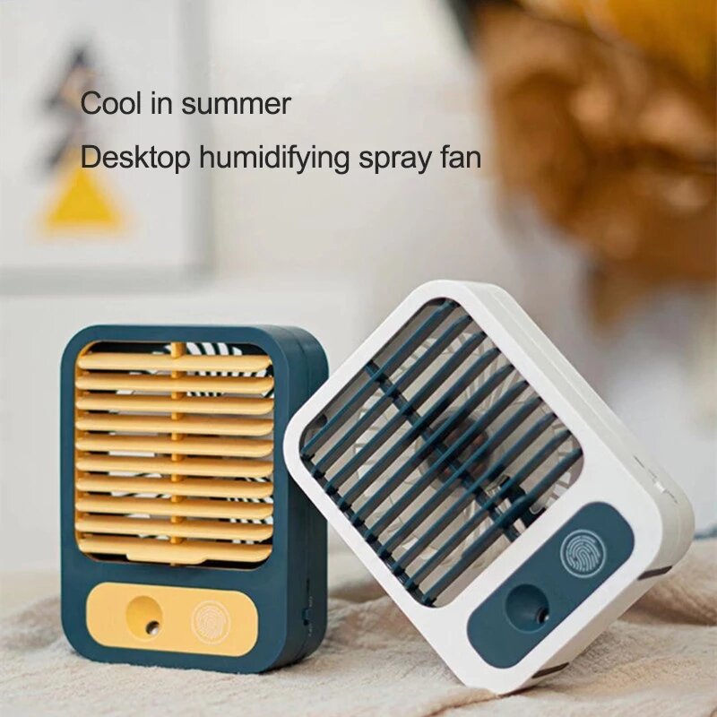 

Bakeey 2021 Mini Portable HandheldFan Air Conditioner Humidifier Rechargeable Mist Spray Summer Cooling Fan for Outdoo