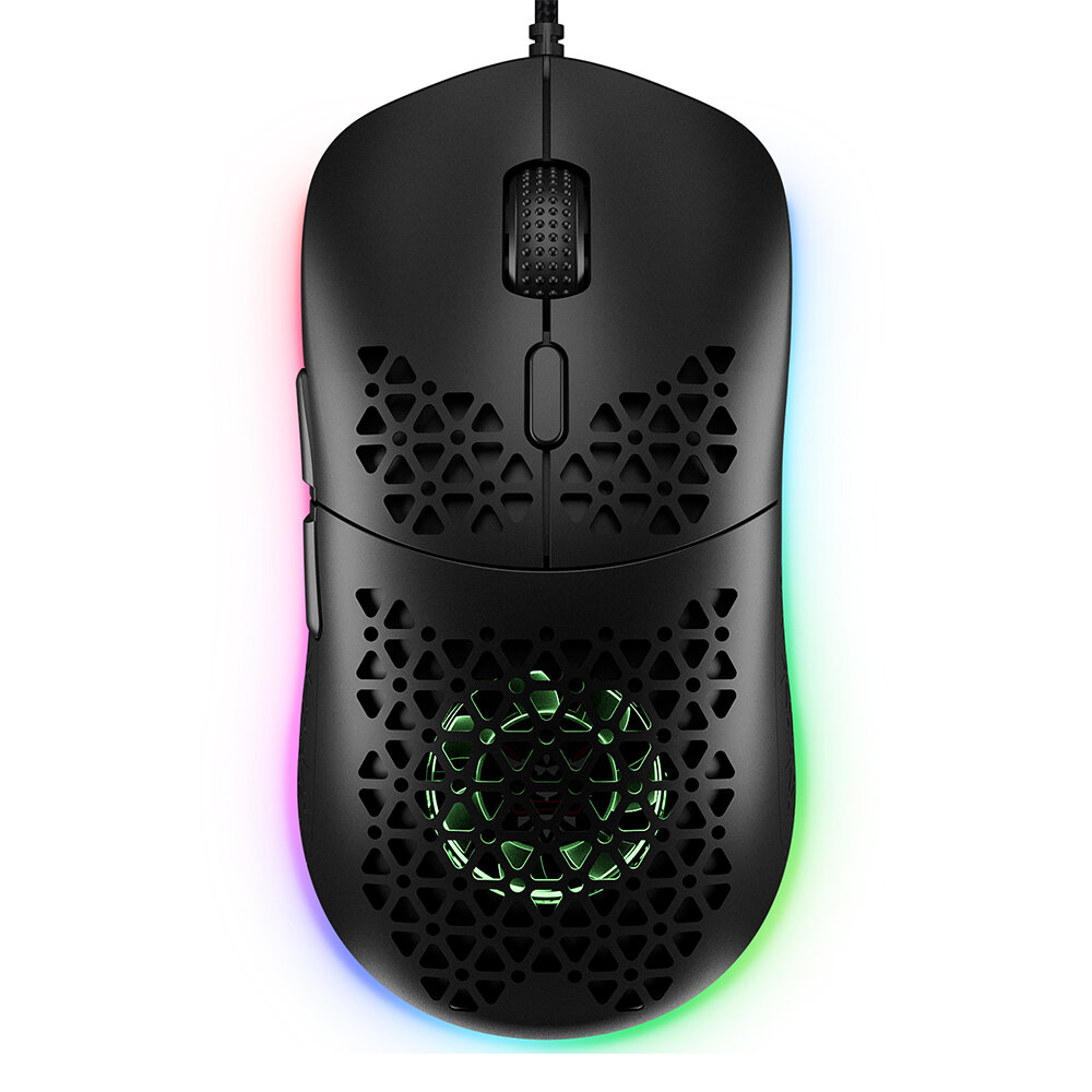 ONIKUMA CW911 Wired Gaming Mouse Hollow Honeycomb Shell 8-Button Macro Programming Adjustable 1200-7
