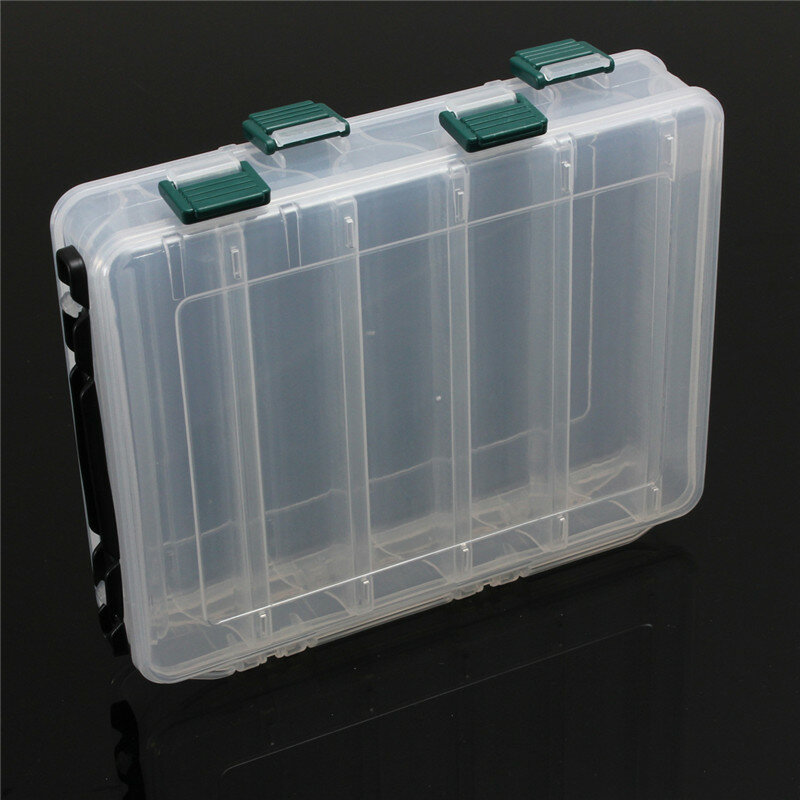 Double Layer 11 Compartments Fishing Lure Bait Hook Storage Tackle Box Case