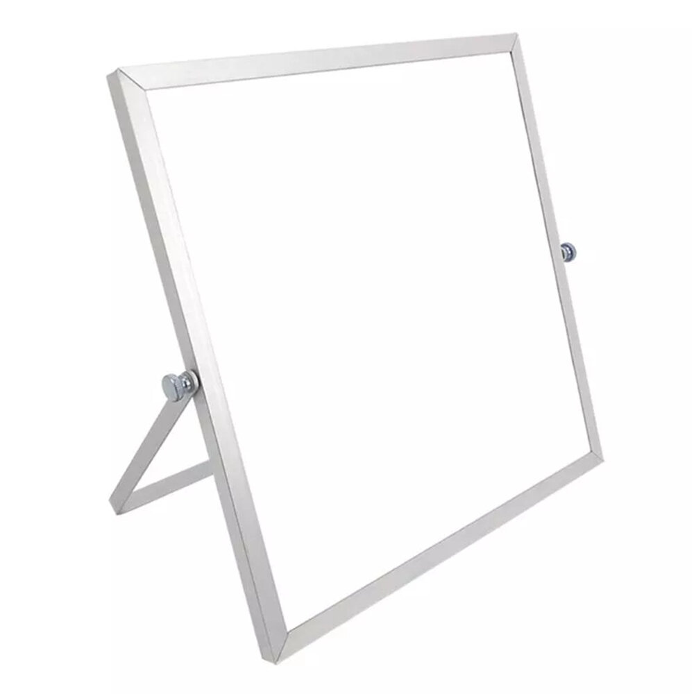 Holyde Dual Side Whiteboard Aluminium Alloy Magnetic Erasable Whiteboard Desktop Double Sided Message Board Stand