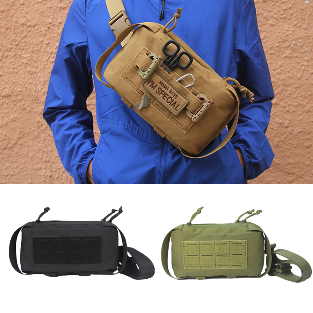 IPRee® Tactische schoudertas Heren Sling Crossbody Molle Bag Camping Reizen Vissen Militaire rugzak
